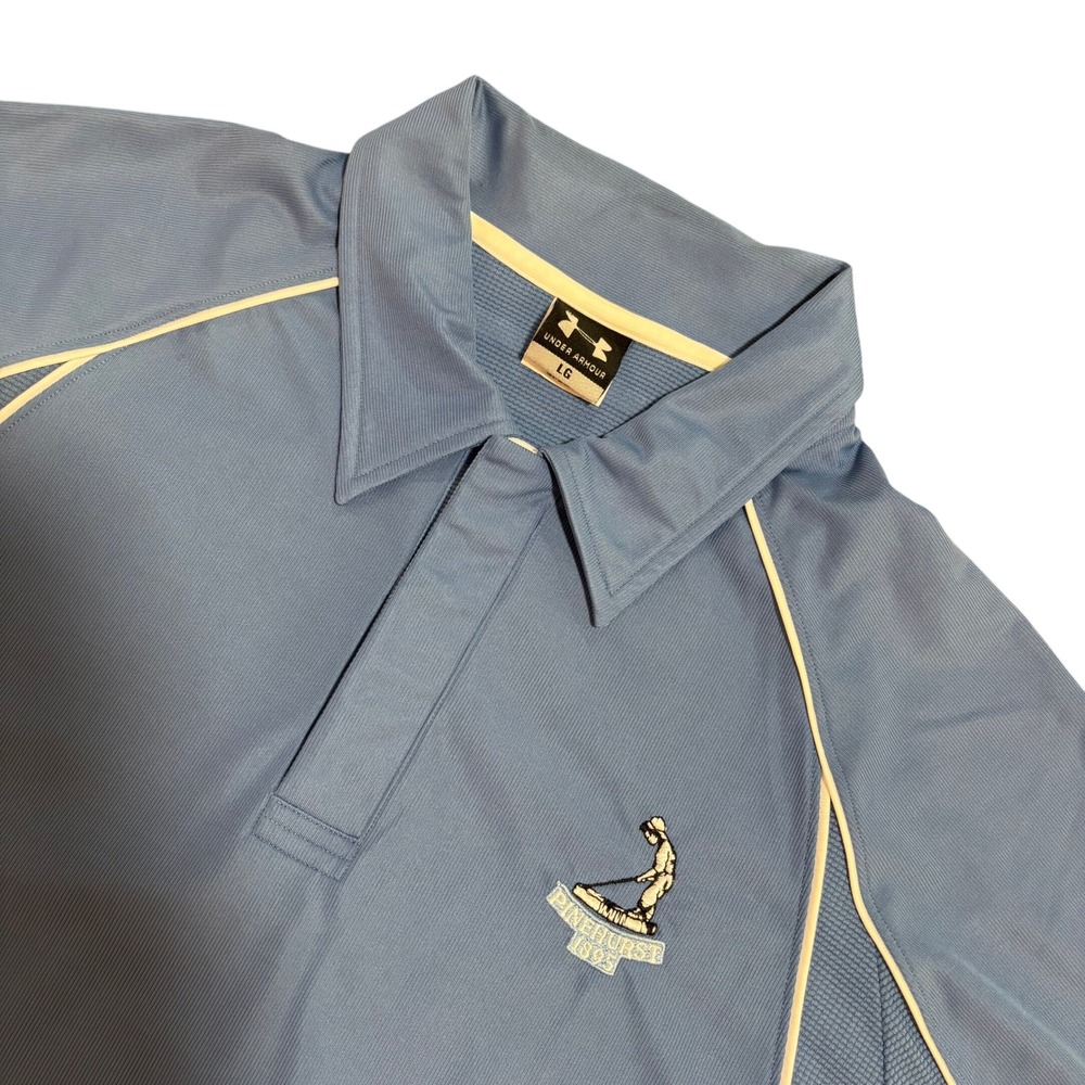 Under‎ Armour Mens Pinehurst 1895 Golf Polo Shirt Blue LG Performance Putter Boy